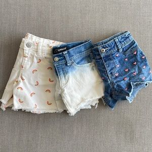 Girls Size 5 Jean Shorts Lot